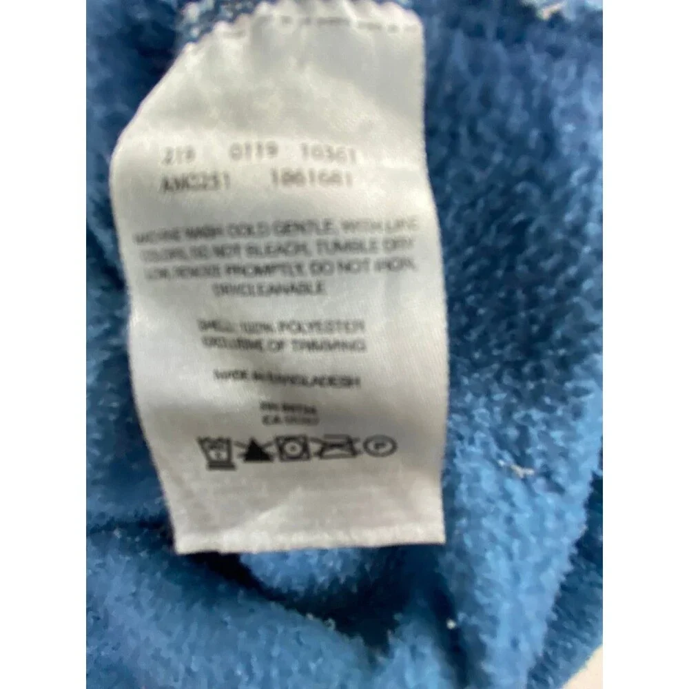 Columbia Men's Medium Blue Fleece Snap Button Pullover Sweatshirt 100 Polyester